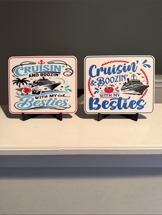 Other - Cruisin' & Boozin' With My Besties Cruise door signs
